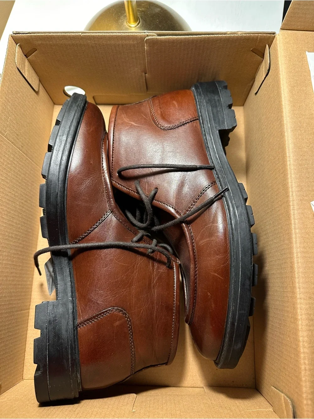 Eastland leather lug-sole boots